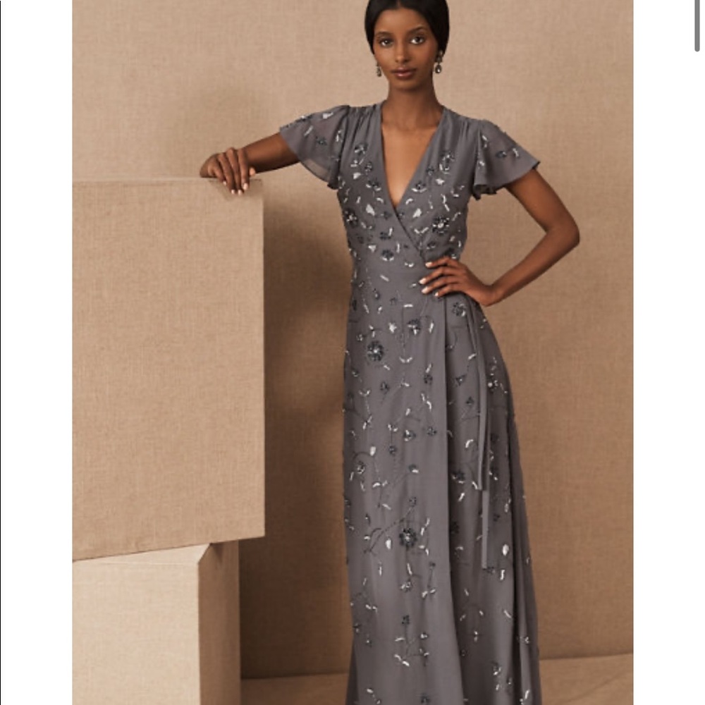 BHLDN Plymouth dress grey fog **never worn**